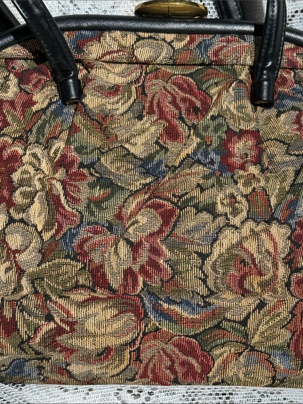 Vintage Empress Floral Tapestry Top-Handle Bag in Multicolor - Picture 2 of 9